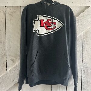 NFL Charcoal Hoodie with Red and White Logo